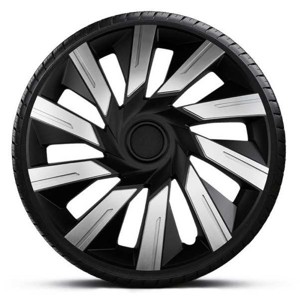 Jeu d'enjoliveurs JTec Tecna 15 pouce argentnoir | J-tec | Enjolive...