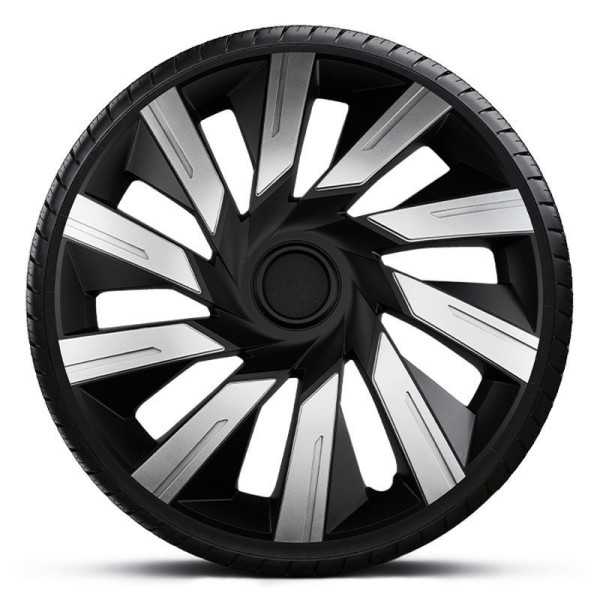 Jeu d'enjoliveurs JTec Tecna 14 pouce argentnoir | J-tec | Enjolive...