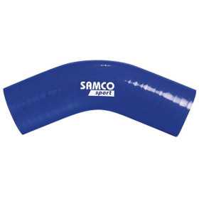 Durite silicone Samco coude 45 degrés  Longueur 102mm  Ø48mm  Bleu