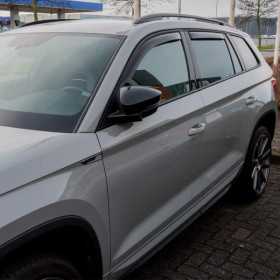 Déflecteurs latéraux Dark pour Skoda Kodiaq 2017 uniquement avec cadres de fenêtre noirs
