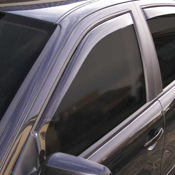 Déflecteurs latéraux Dark pour Audi A4 berlineavant 20082015 cadres de vitres noirs