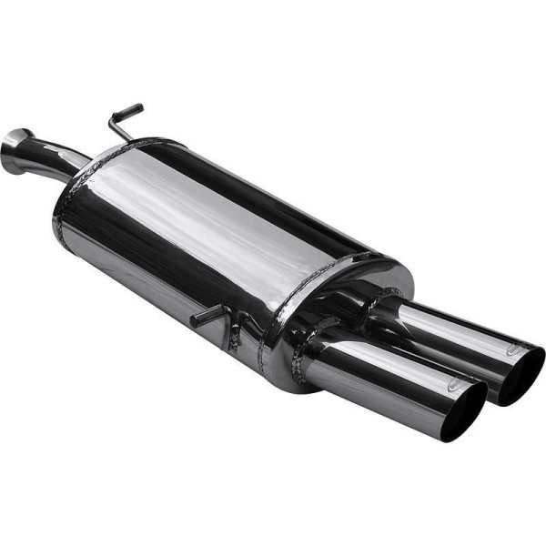 Pot déchappement sport 100% inox pour Peugeot 307 SW 2.0 16v 138pk 2002 2x80mm Racing