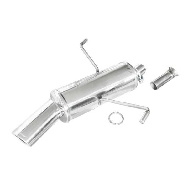 Pot déchappement sport 100% inox adaptable sur Peugeot 206 SW 2.0 16v 136pk 120x80mm