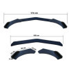Aileron avant universel Simoni Racing Lip Splitter 3 pièces ABS noi...