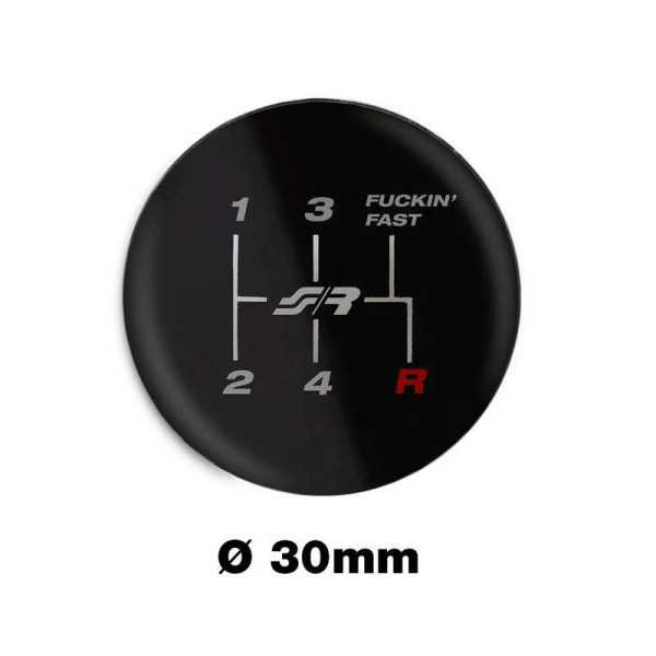 Simoni Racing Pommeau de levier de vitesse 5 vitesses FFast marche arrière en bas à droite Ø30mm
