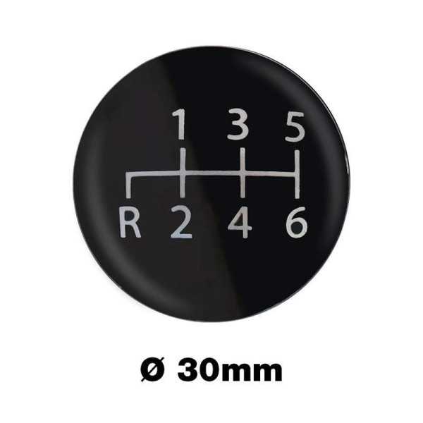 Simoni Racing Pommeau de levier de vitesse 6 vitesses marche arrière en bas à gauche Ø30mm