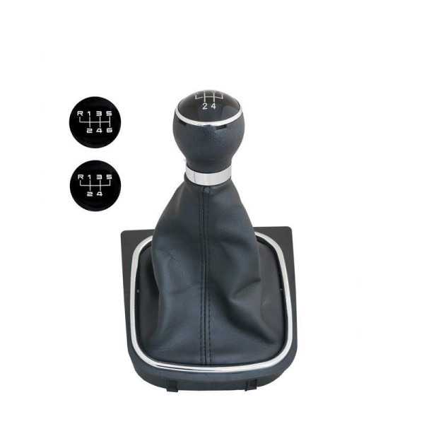 Pommeau de levier de vitesse Simoni Racing OEM pour Volkswagen Golf VIJetta  Cuir noir  2 modèles de changement de vitesse