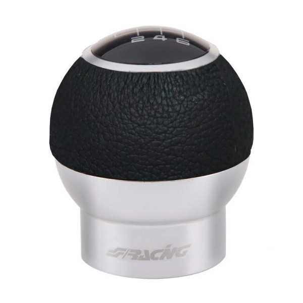 Pommeau de levier de vitesse Simoni Racing Special Hype  AluminiumCuir noir pour la marche arrière