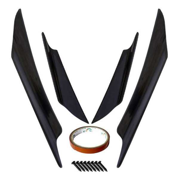 Simoni Racing Set parechocs avant universel Canards  noir  4 pièces