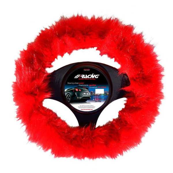 Couvre Volant Simoni Racing Fluffy Fur  3739cm  Rouge