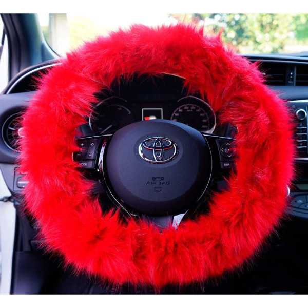 Couvre Volant Simoni Racing Fluffy Fur 3739cm Rouge | S/Racing | Co...