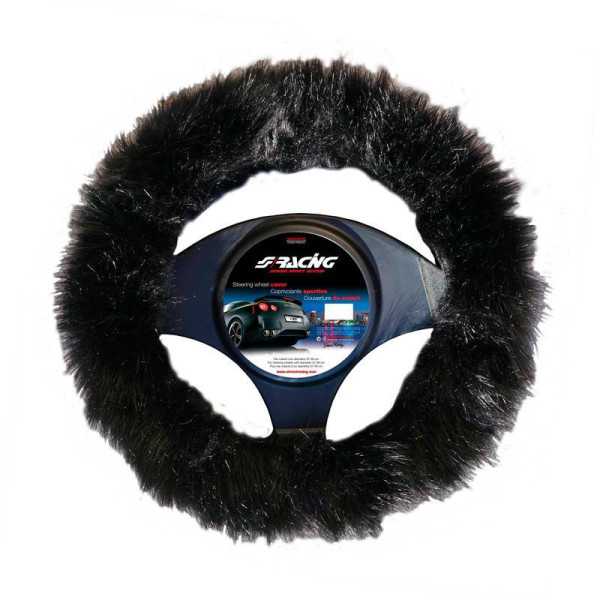 Couvre Volant Simoni Racing Fluffy Fur  3739cm  Noir