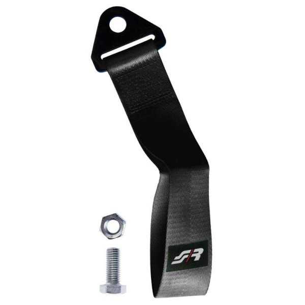 Ceinture à illet de remorquage Simoni Racing  Noir  3000kg max  Longueur 28cm