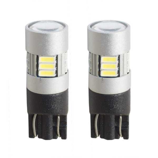 Ampoules Simoni Racing T10 15 LED Canbus NoPolarity  High Brightness Superwhite  Spread Lens  Set de 2 pièces