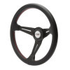Simoni Racing Volant Sport Classe 350mm  Cuir Noir  Coutures Rouges Deep Dish  60mm