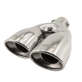 Simoni Racing Embout déchappement double ovaleincliné Inox  167x67xL220mm  Fixation 3757mm  Gauche