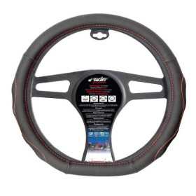 Couvre Volant Simoni Racing Compe Flat Bottom  3739cm  Noir  Surpiqûres rouges