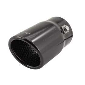 Embout déchappement Simoni Racing OvaleIncliné  Noir  76x80xL128mm  Assemblage 68mm