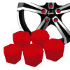 Simoni Racing Caches Écrous de Roue Soft Sil  17mm  Rouge  Lot de 20 pièces