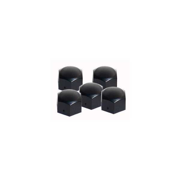 Capuchons décrou de roue Simoni Racing  17mm  Noir  Lot de 20 pièces