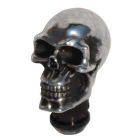 Pommeau de levier de vitesse Simoni Racing Skull  Chrome  Black Eyes