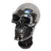 Pommeau de levier de vitesse Simoni Racing Skull  Chrome  Black Eyes