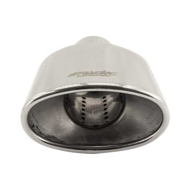 Embout déchappement Simoni Racing Oval Inox 135x85xL185mm Assemblag...