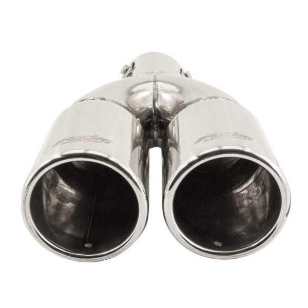 Embout déchappement Simoni Racing Double Rond Inox Ø76xL230mm Assem...