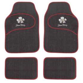 Simoni Racing Universal Car Mats Daisy  Fleurs rouges  4 pièces