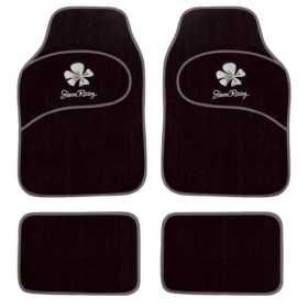 Simoni Racing Universal Car Mats Daisy  Fleurs grises  4 pièces