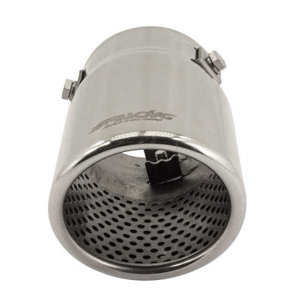 Embout déchappement Simoni Racing RondIncliné Inox Ø76xL128mm Assem...