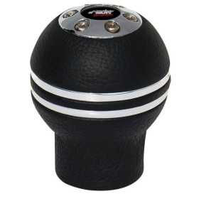 Pommeau de levier de vitesse Simoni Racing Indigo  ChromeCuir noir