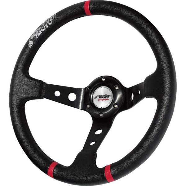 Simoni Racing Sports Volant Gravel 350mm  Noir EcoCuir Deep Dish 9cm de profondeur.