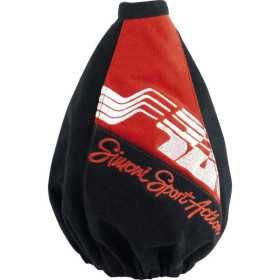 Simoni Racing Gear Shift Cover Sport Action  150x150mmØ190mm  Microfibre NoirRouge