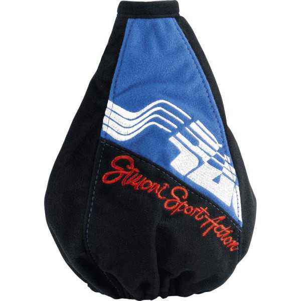 Simoni Racing Gear Shift Cover Sport Action  150x150mmØ190mm  Microfibre NoirBleu