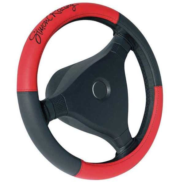 Simoni Racing Housse de volant Trophy 1  3739cm  EcoCuir RougeNoir