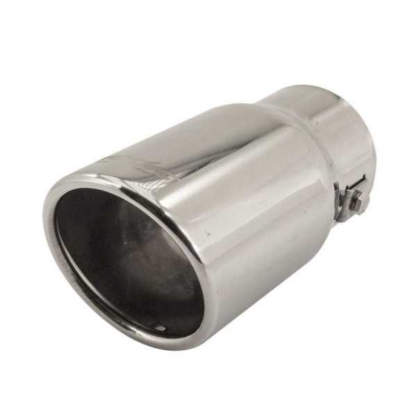 Embout déchappement Simoni Racing ovaleincliné Inox  77x72xL140mm  Assemblage 62mm
