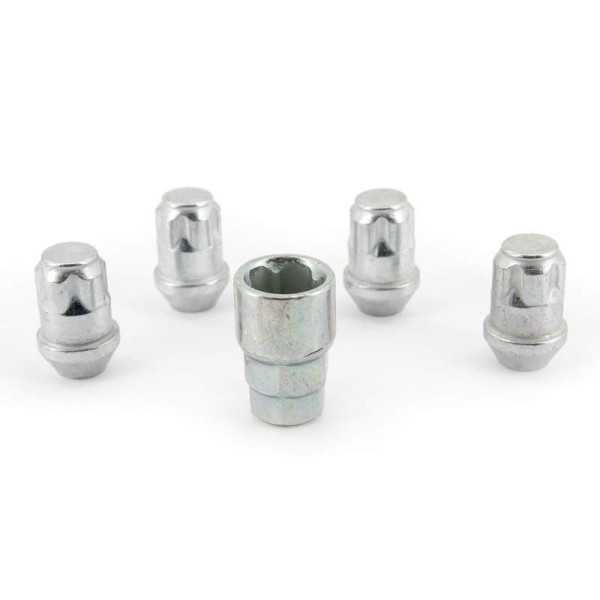 HR Jeu de blocages de roues M12x1.50 conique  4 écrous de blocage avec adaptateur