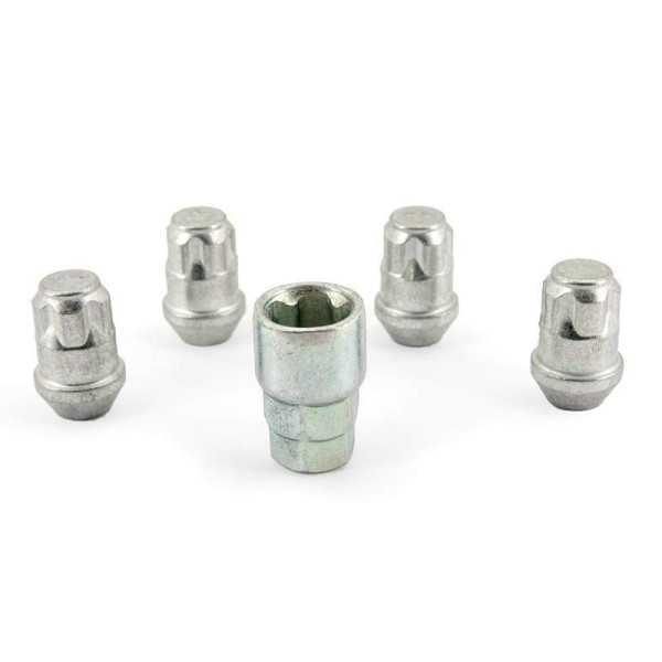 HR Jeu de blocages de roues M12x1.25 conique  4 écrous de blocage avec adaptateur