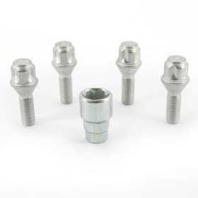 HR Jeu de blocages de roues M12x1.50x28mm conique  4 boulons de carrosserie avec adaptateur