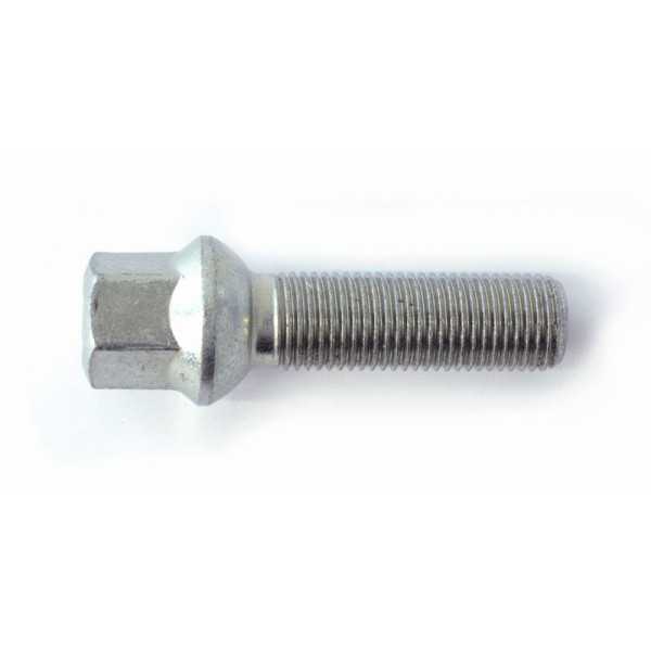 Boulon de roue HR convexe R13 M14x1.50  Longueur 37mm par exemple adapté pour VAG