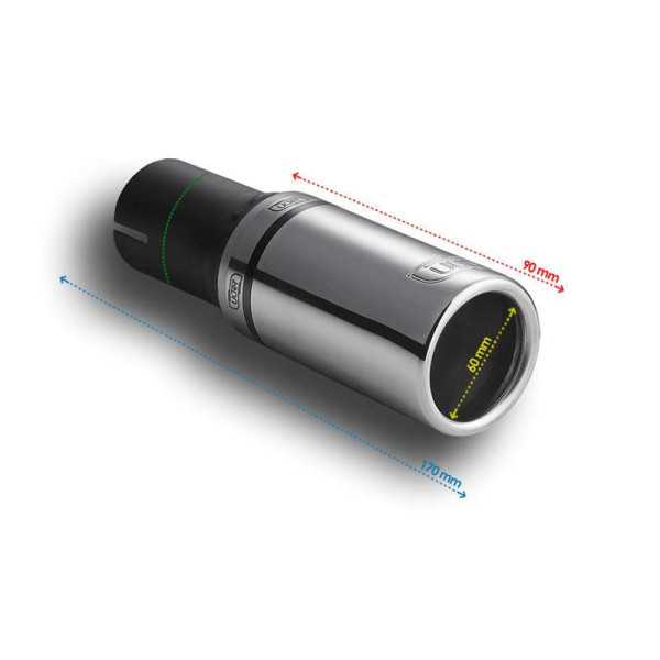 Embout déchappement Ulter Sport Rond Ø60mm Longueur 90mm Fixation 5...