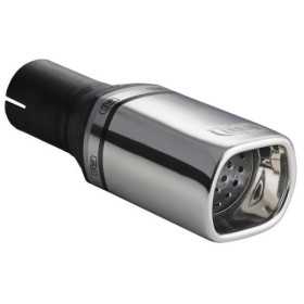 Embout déchappement Ulter Sport  Rectangle 80x65mm  Longueur 120mm  Fixation 50mm  Inox