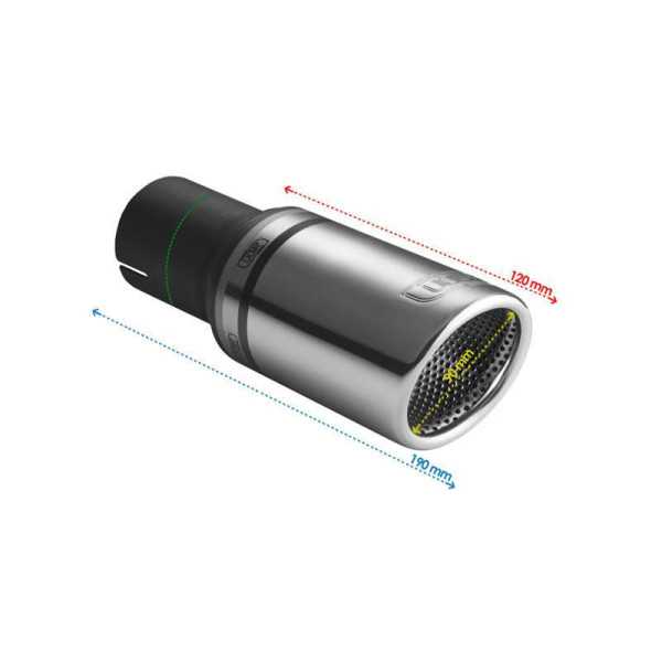 Embout déchappement Ulter Sport Rond Ø90mm Coudé RS Longueur 120mm ...