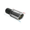 Embout déchappement Ulter Sport Rond Ø90mm Coudé RS Longueur 120mm ...