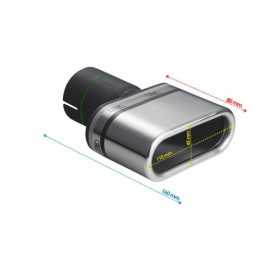 Embout déchappement Ulter Sport Ovale 110x45mm Longueur 80mm Fixati...