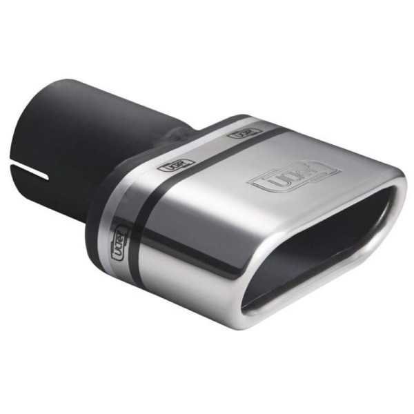 Embout déchappement Ulter Sport  Ovale 110x45mm coudé  Longueur 80mm  Fixation 50mm  Inox