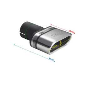 Embout déchappement Ulter Sport Ovale 110x45mm coudé Longueur 80mm ...