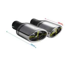 Embout déchappement Ulter Sport droit Ovale 120x80mm Longueur 120mm...