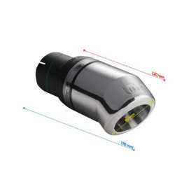 Embout déchappement Ulter Sport Rond Ø80mm Bas Longueur 120mm Fixat...